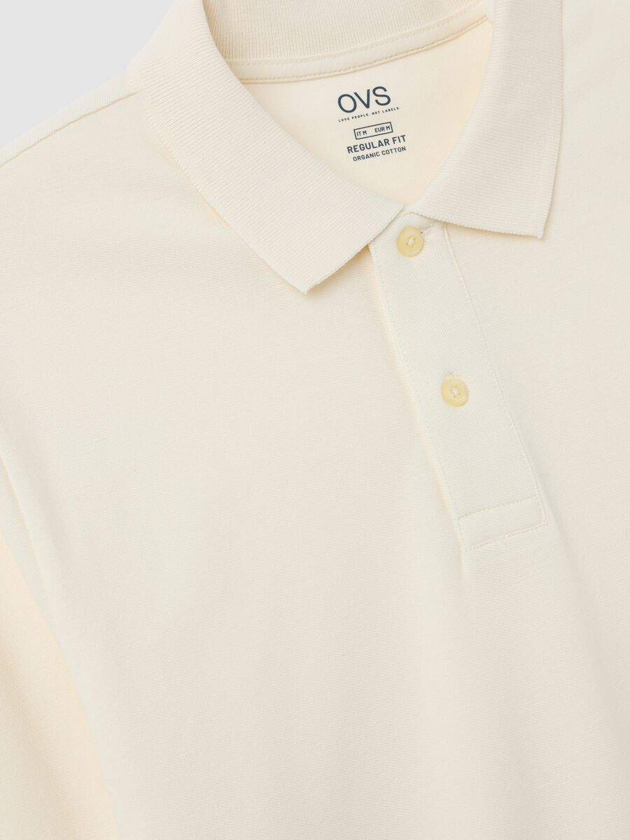 Beige pure cotton polo regular fit_5