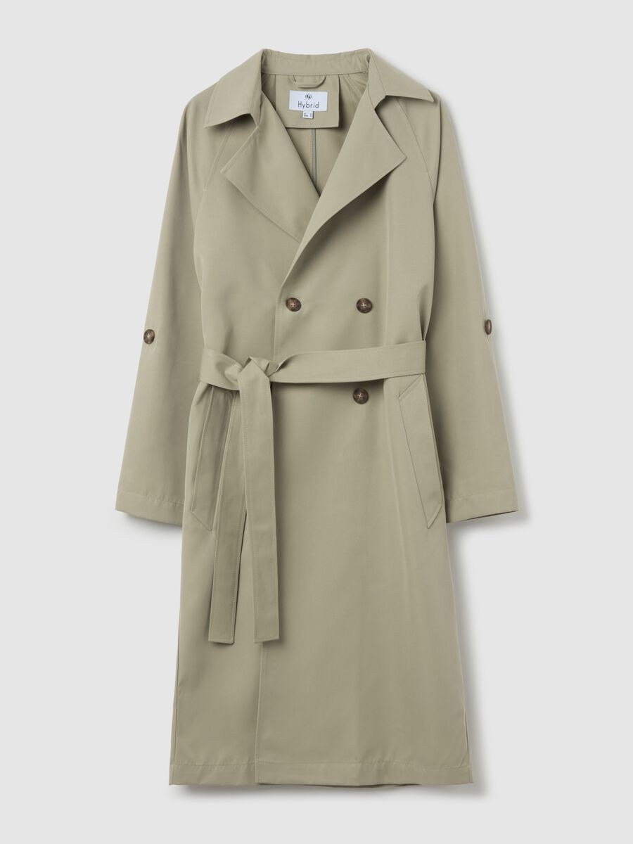 Double-breasted trench coat with buttons and belt_4