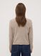 Beige cable-knit wool-blend cardigan_3