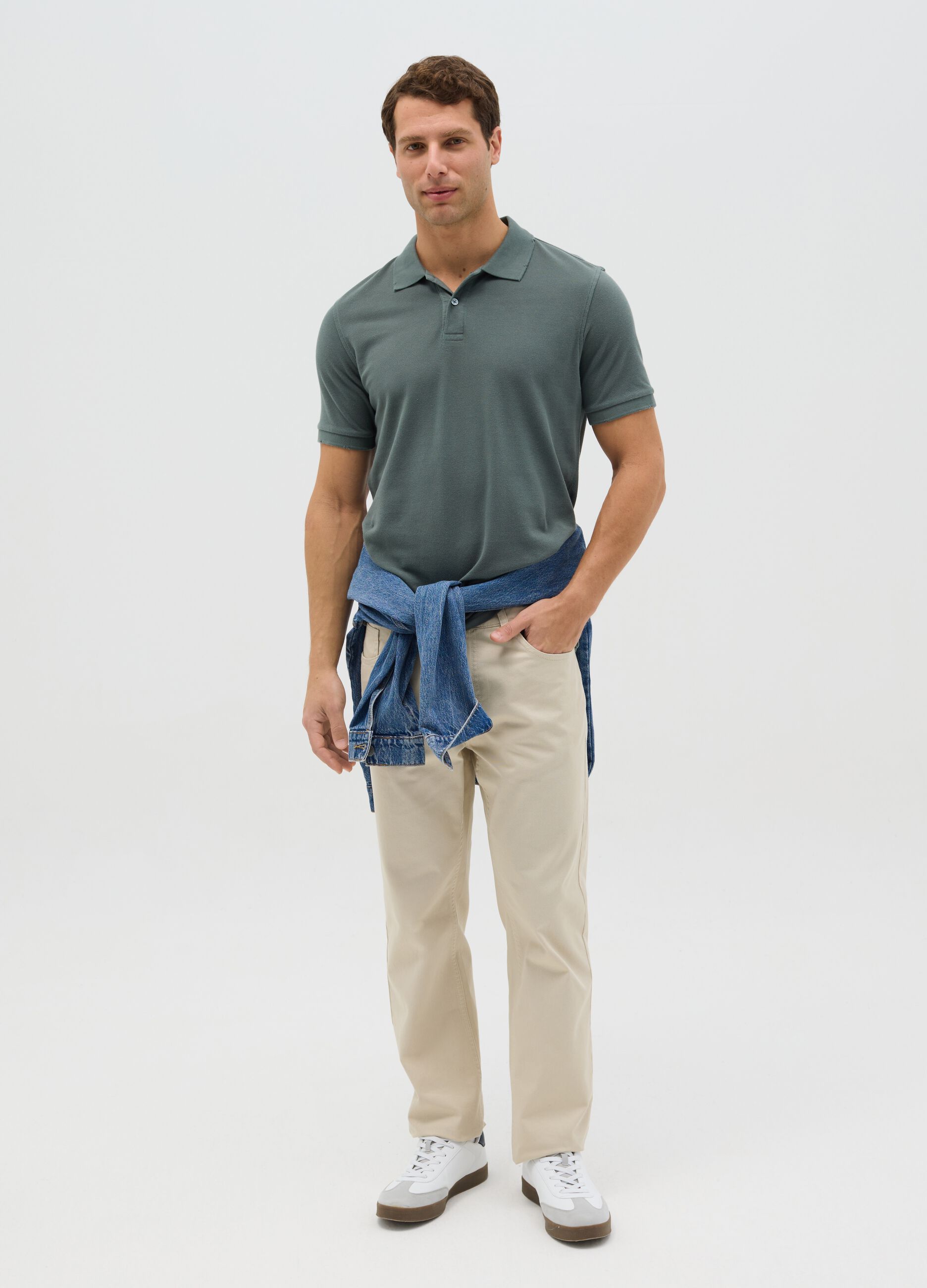 100% cotton piqué polo shirt