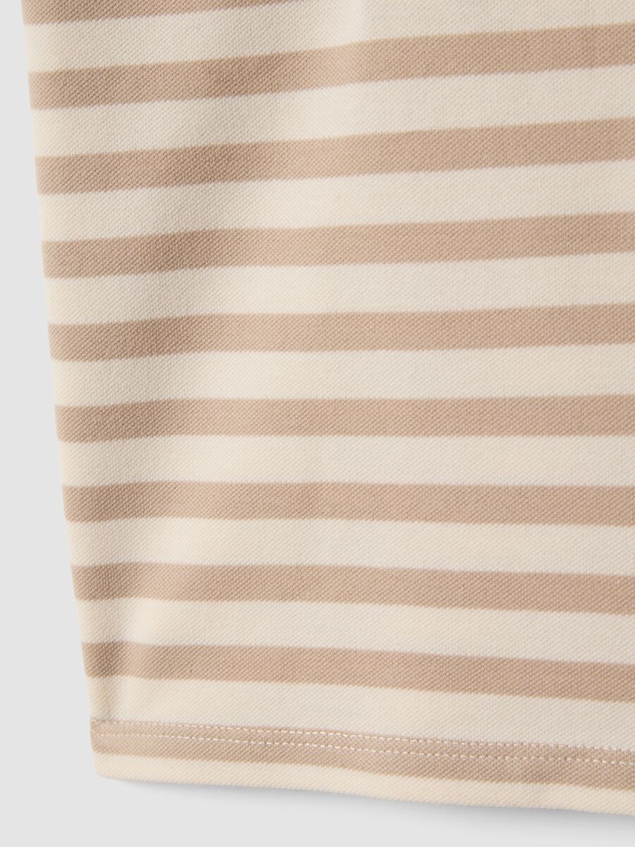 Multicolor Striped Stretch Cotton Polo with Mickey Mouse Embroidery_3