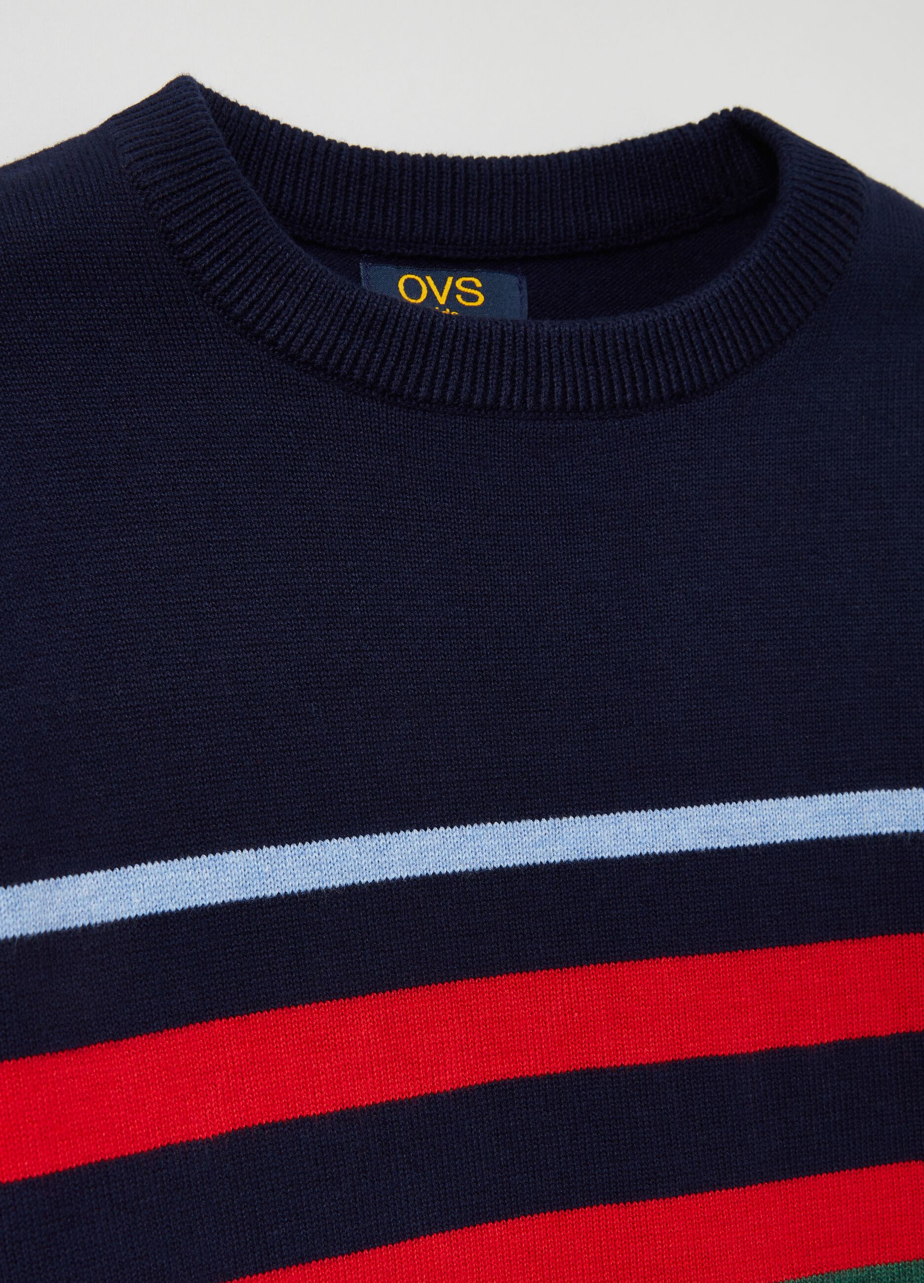 Pullover in maglia a righe_1