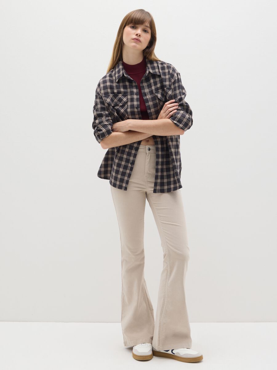 Multicolour check shirt in pure cotton and flannel regular fit_2