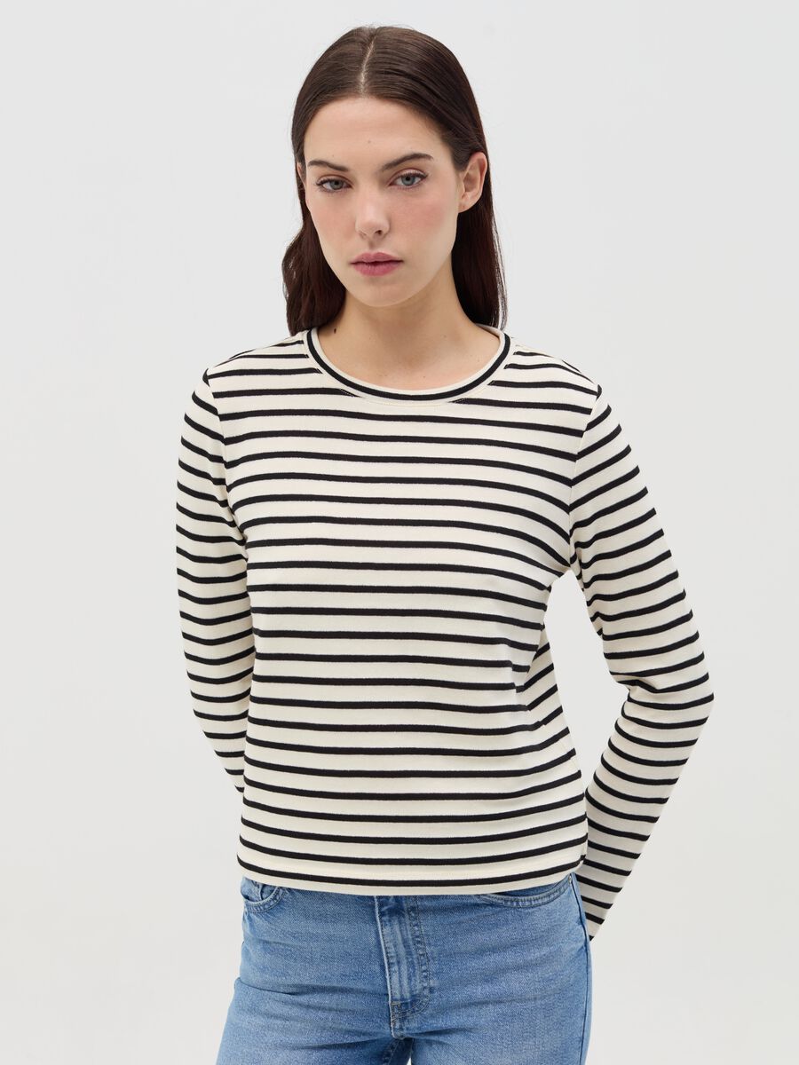 Striped T-shirt with lurex_0
