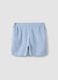 Regular-fit pure cotton shorts with yellow and white stripes_4