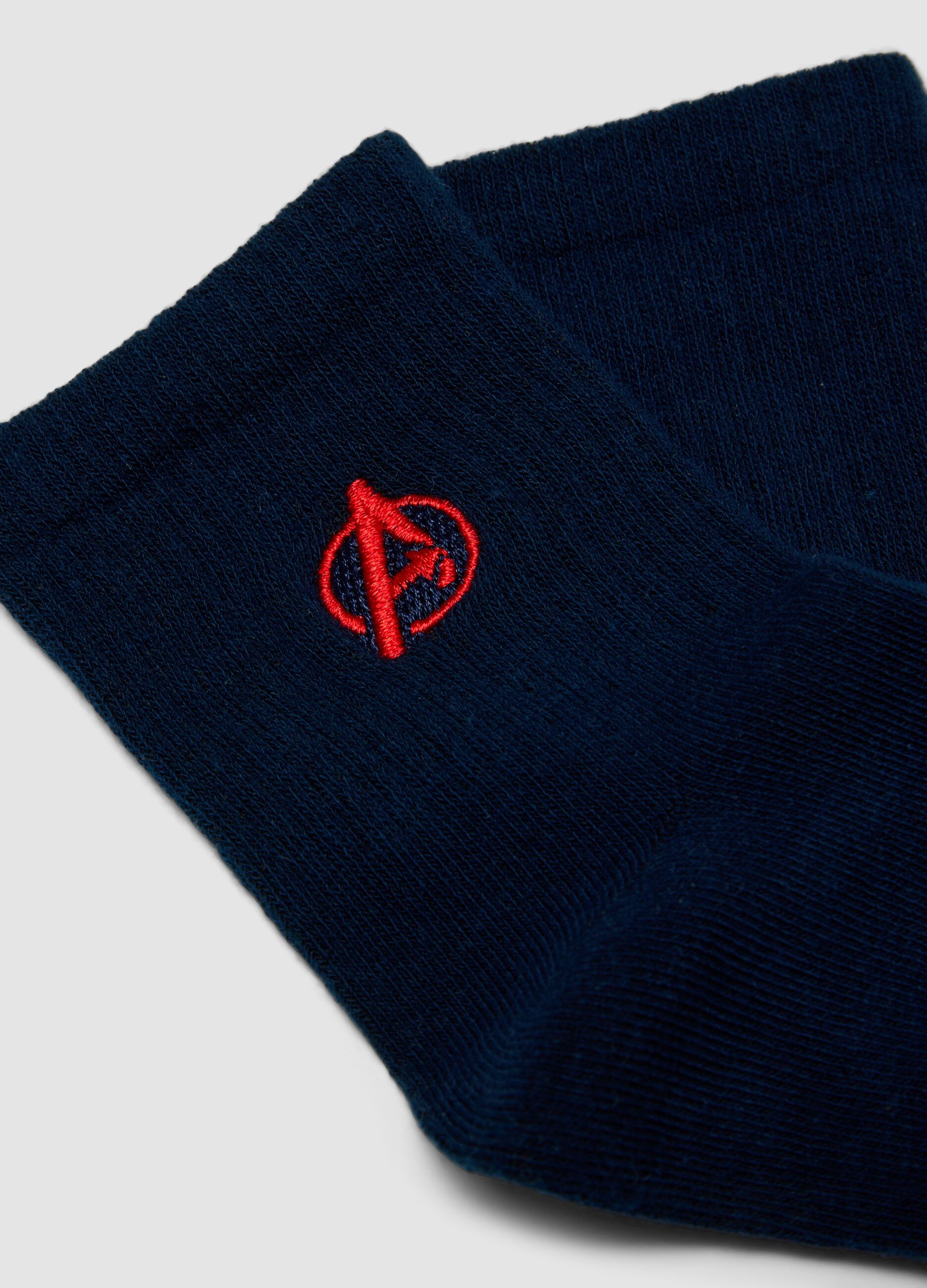 2-pack blue organic cotton tennis socks