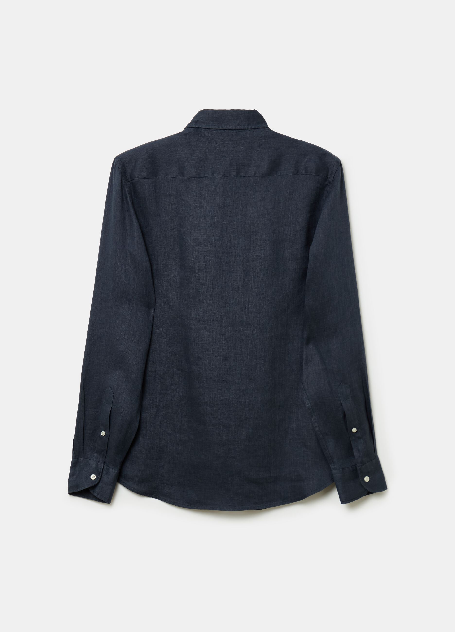 Solid colour linen shirt