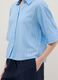 Camicia in pura viscosa azzurra a righe regular fit_3