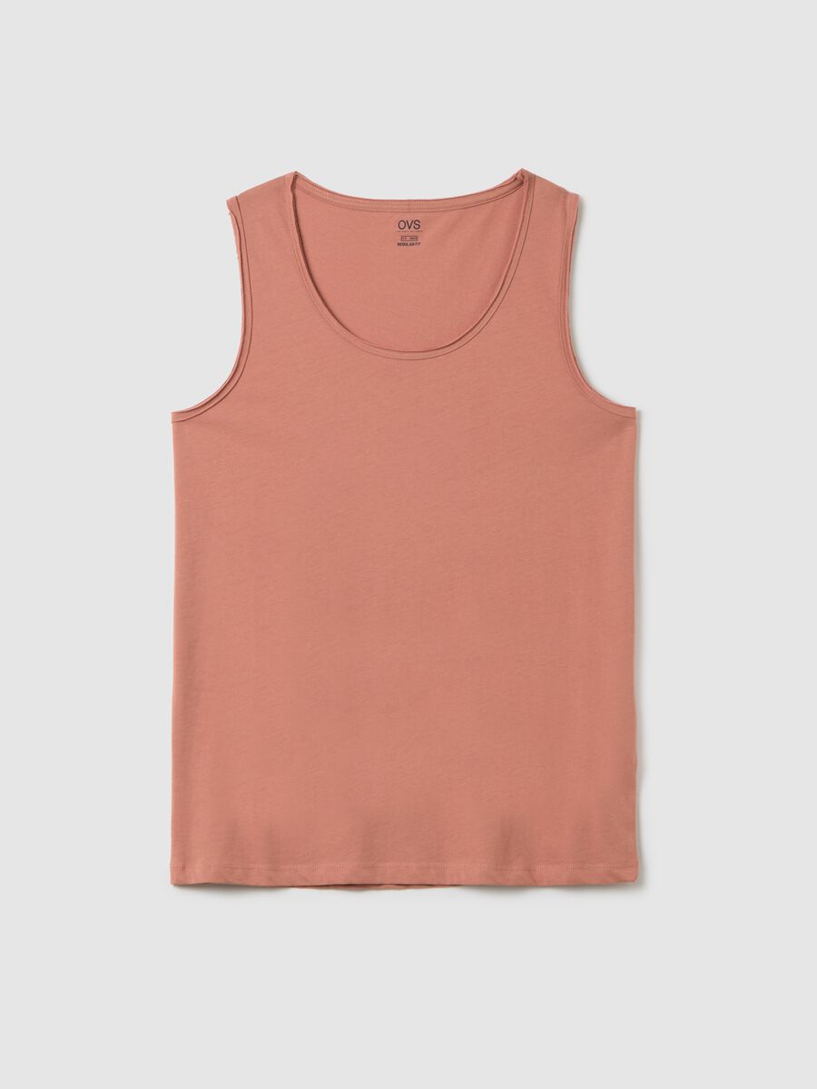 Men's pink pure cotton vest regular fit_4