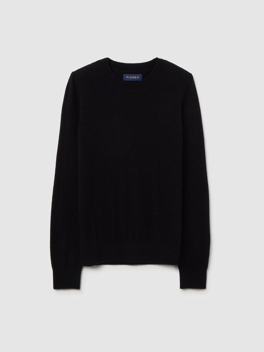 Black Pure Wool Jumper Regular Fit_4