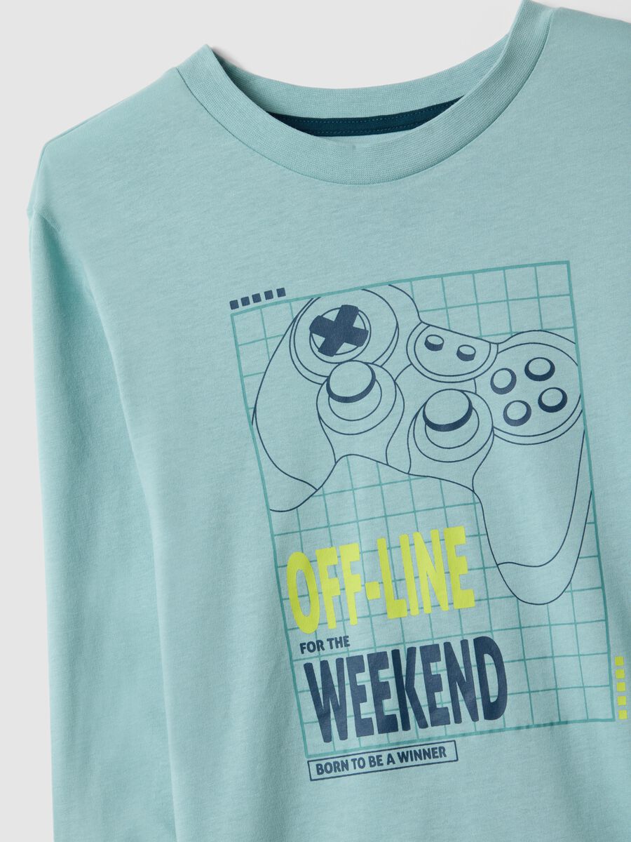 Pigiama in puro cotone multicolor da ragazzo con stampa videogames_3