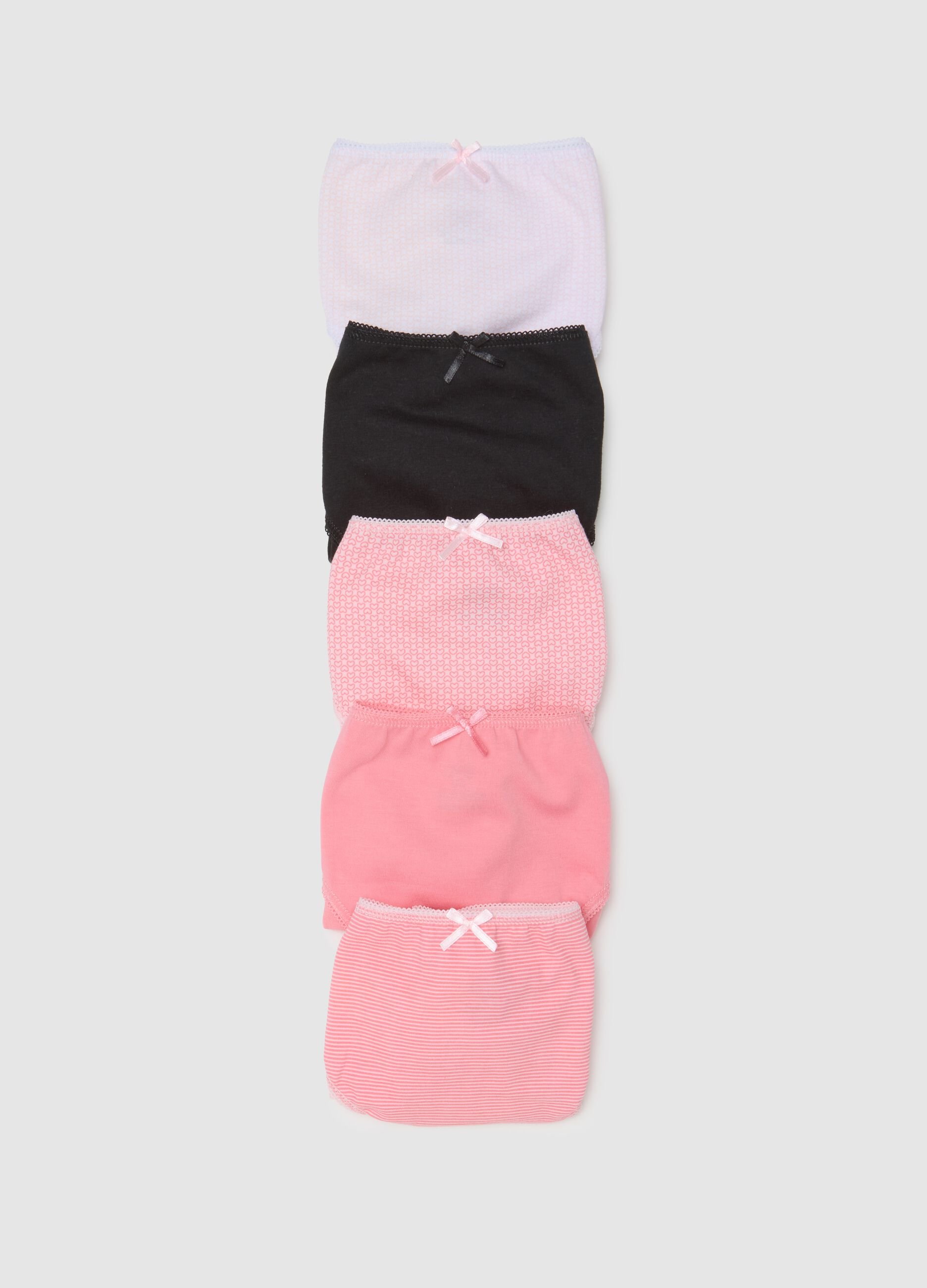 Girl's multicolour pure cotton knickers set regular fit