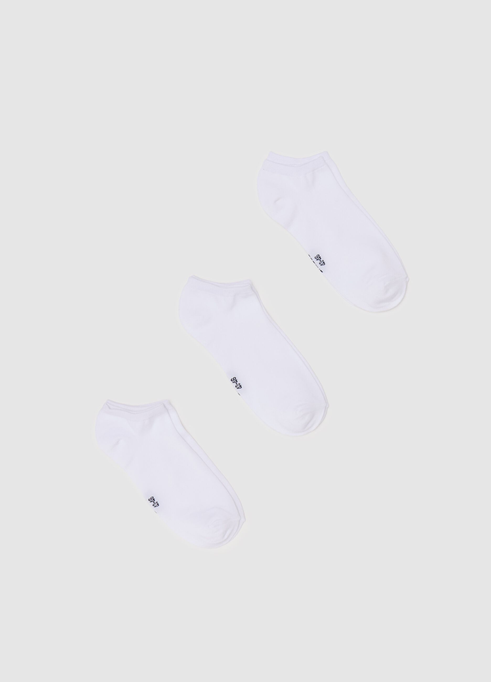 Three-pair pack shoe liners in bamboo viscose