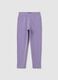 Girls' Purple Slim Fit Cotton Leggings_0