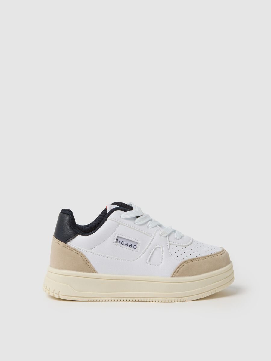 White and Beige Kids' Sneakers_1