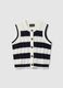 Multicolour striped pure cotton waistcoat regular fit_4