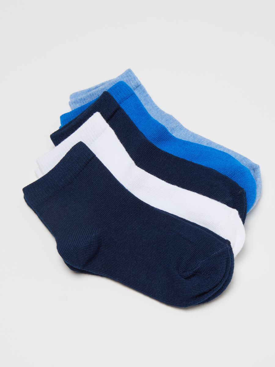 Five-pair pack short socks in stretch cotton_2