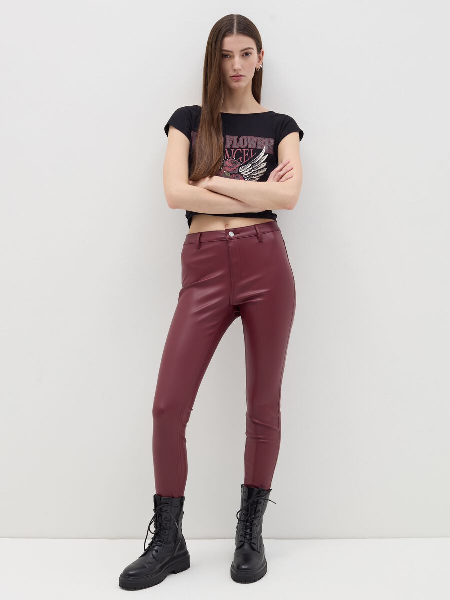 Pantaloni effetto lucido B.ANGEL X MARE FUORI_0