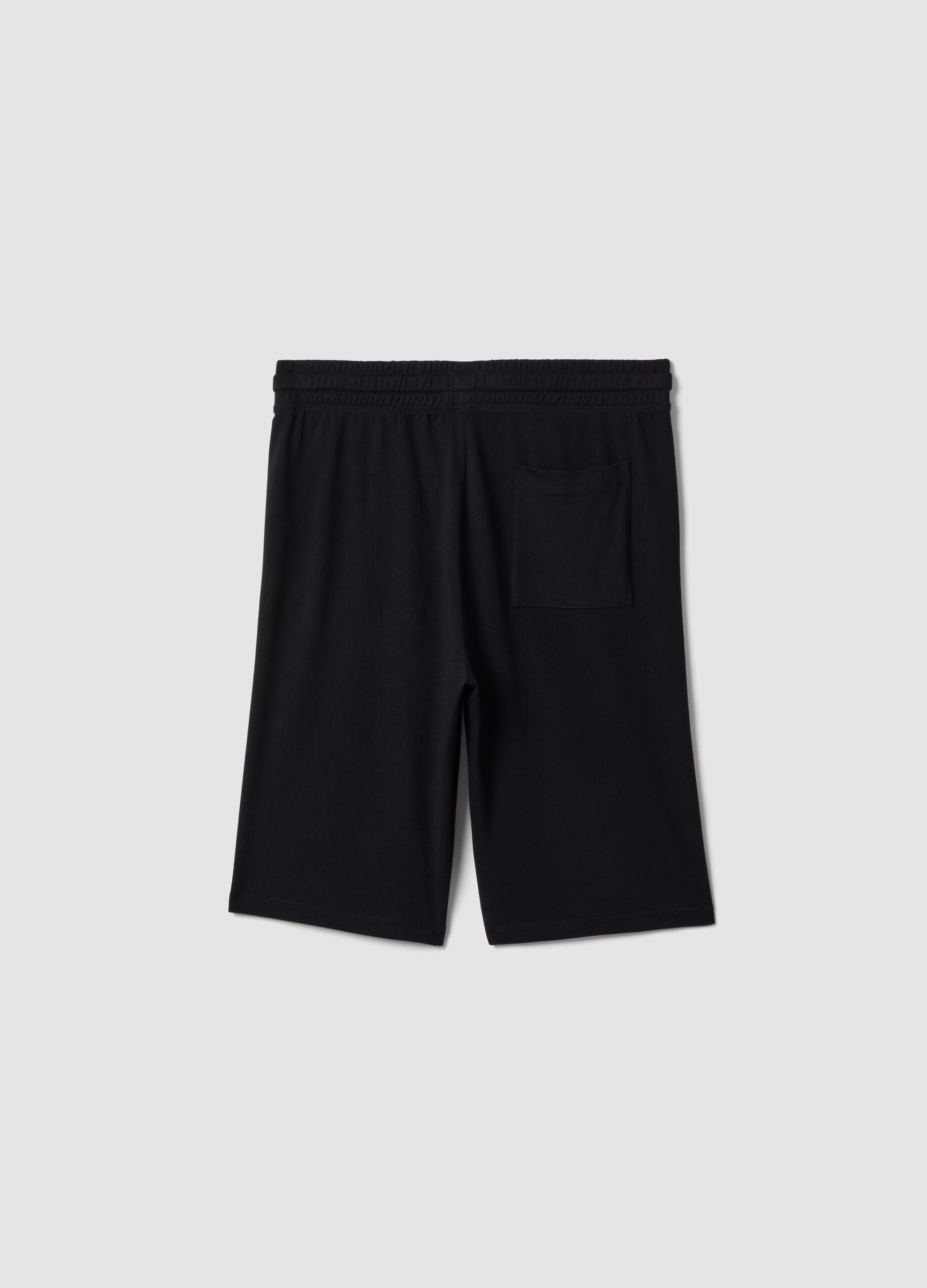 Boys&rsquo; black pure cotton shorts, comfort fit
