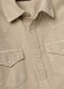 Beige pure cotton shirt with snap buttons, regular fit_2