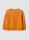 Orange oversized sweatshirt in pure organic cotton for boys_1