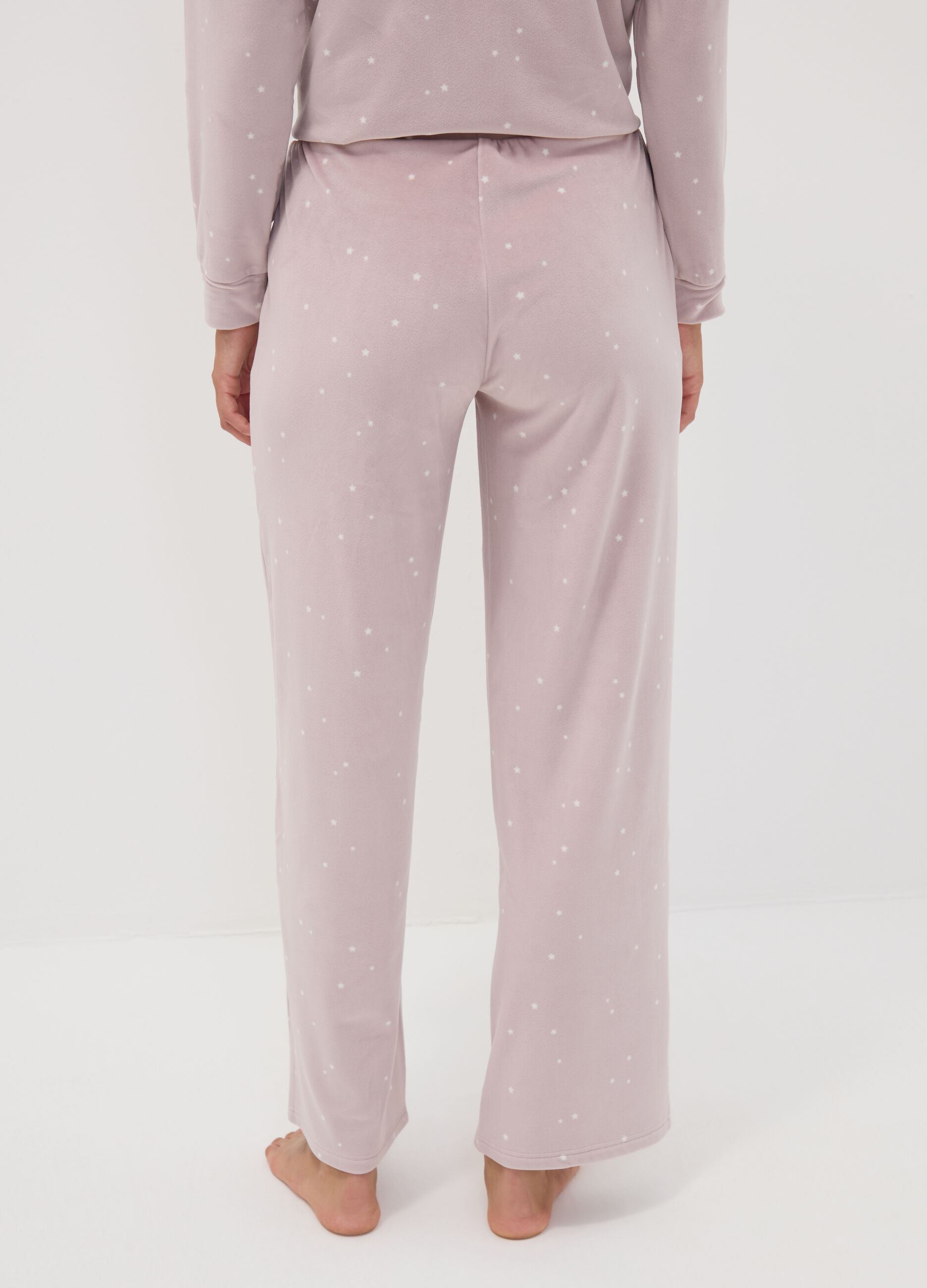 Purple star-print stretch pyjama trousers