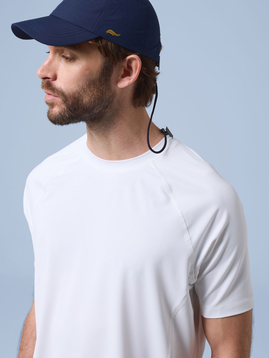 T-shirt ALTAVIA SAILING bianca in tessuto elasticizzato_3