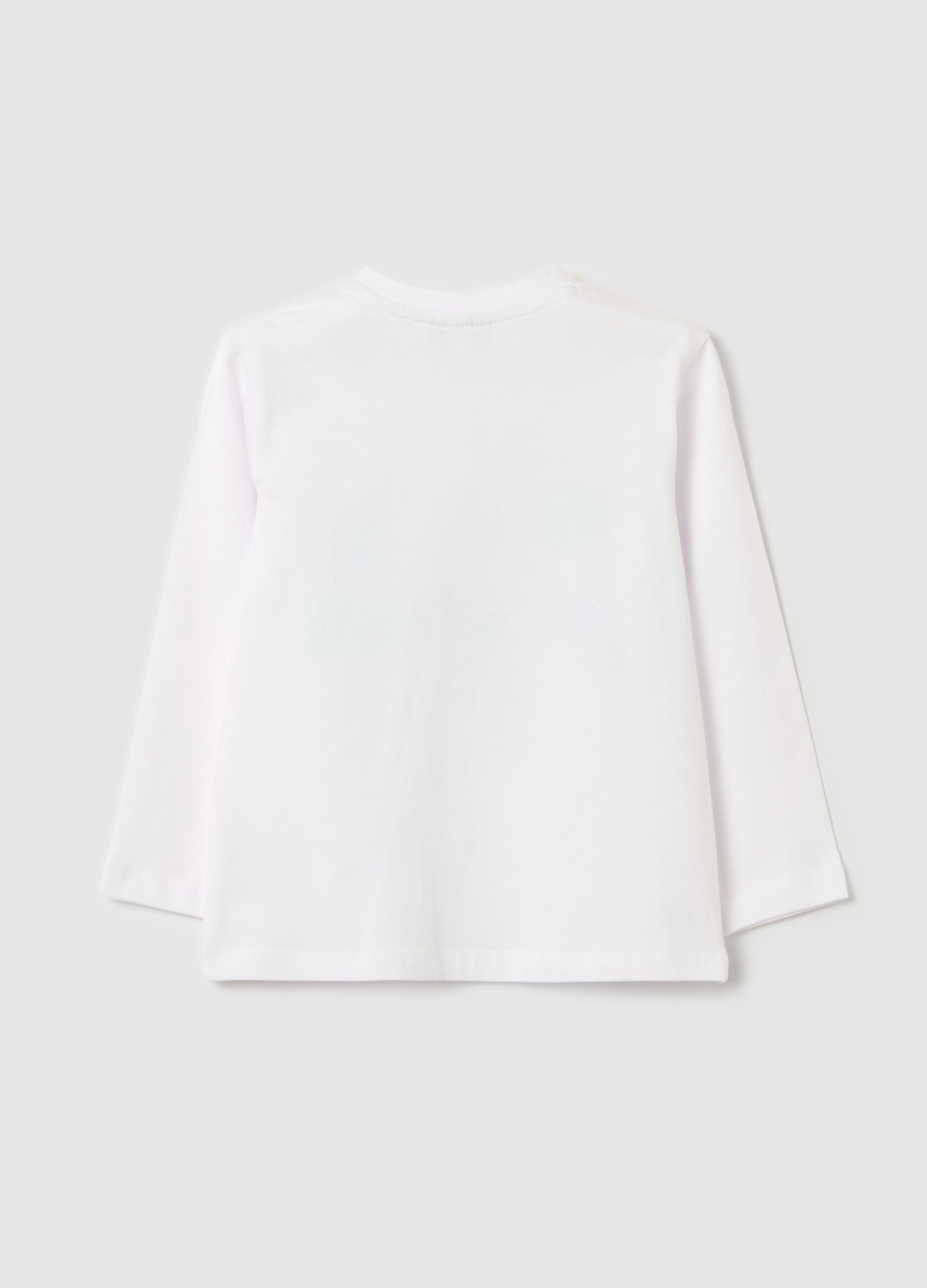 Long-sleeved cotton T-shirt with “Jungle Mood” print