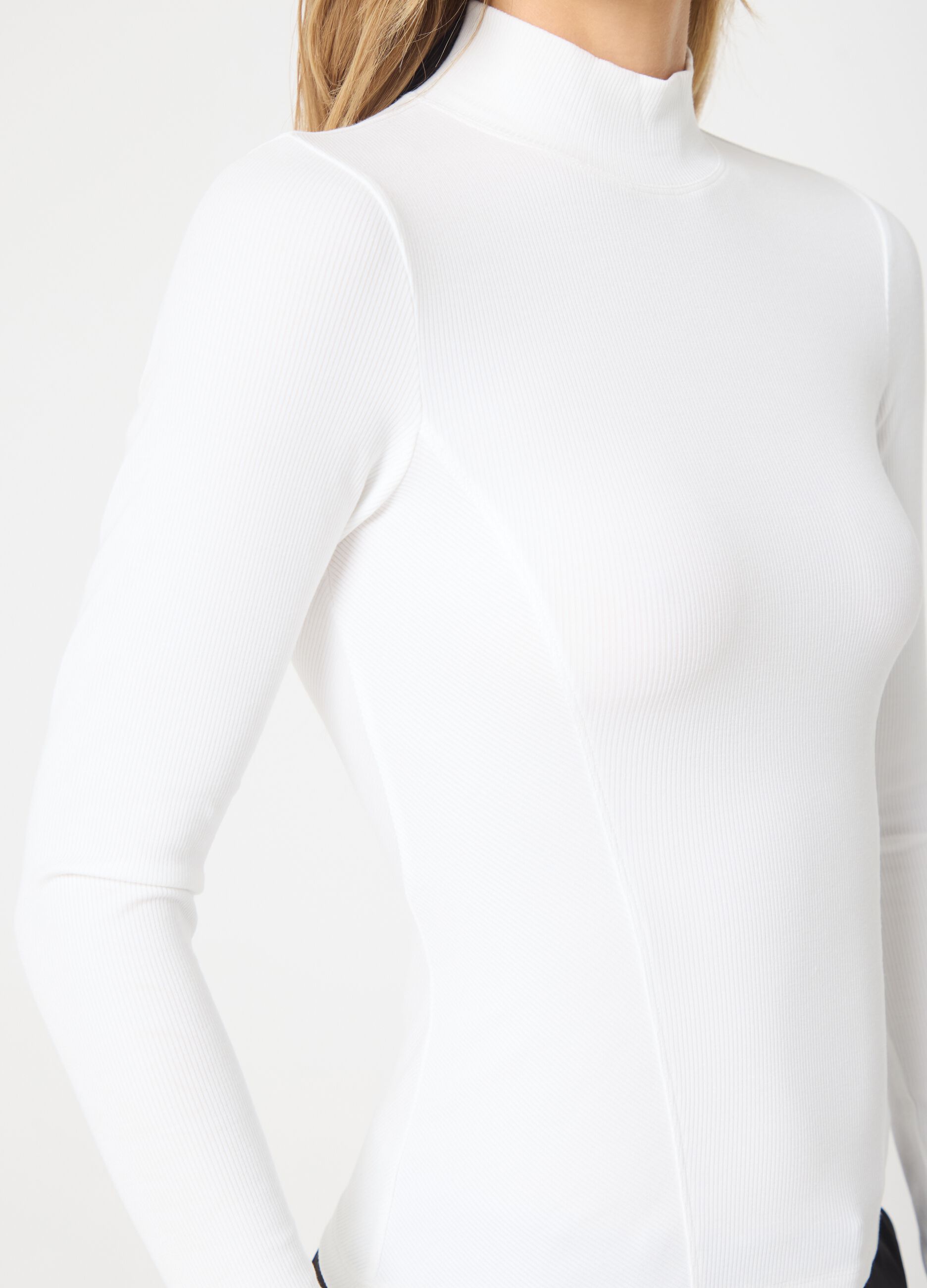 Mock Neck Long Sleeve T-shirt ALTAVIA STUDIO