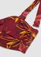 Multicolour stretchy balconette bikini top with floral print_5