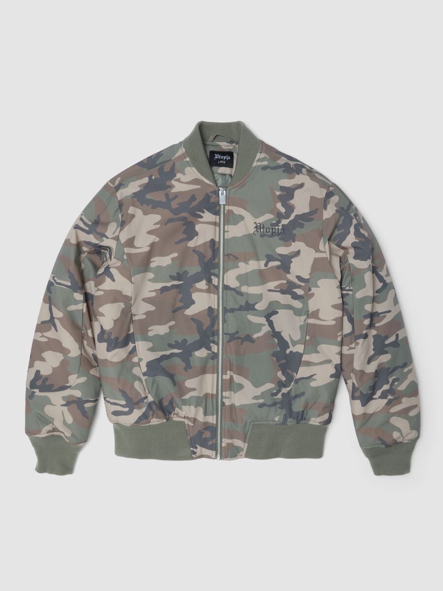 Nylon Bomber Jacket Camo_0