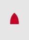 Cappello natalizio da neonato in velour rosso_1