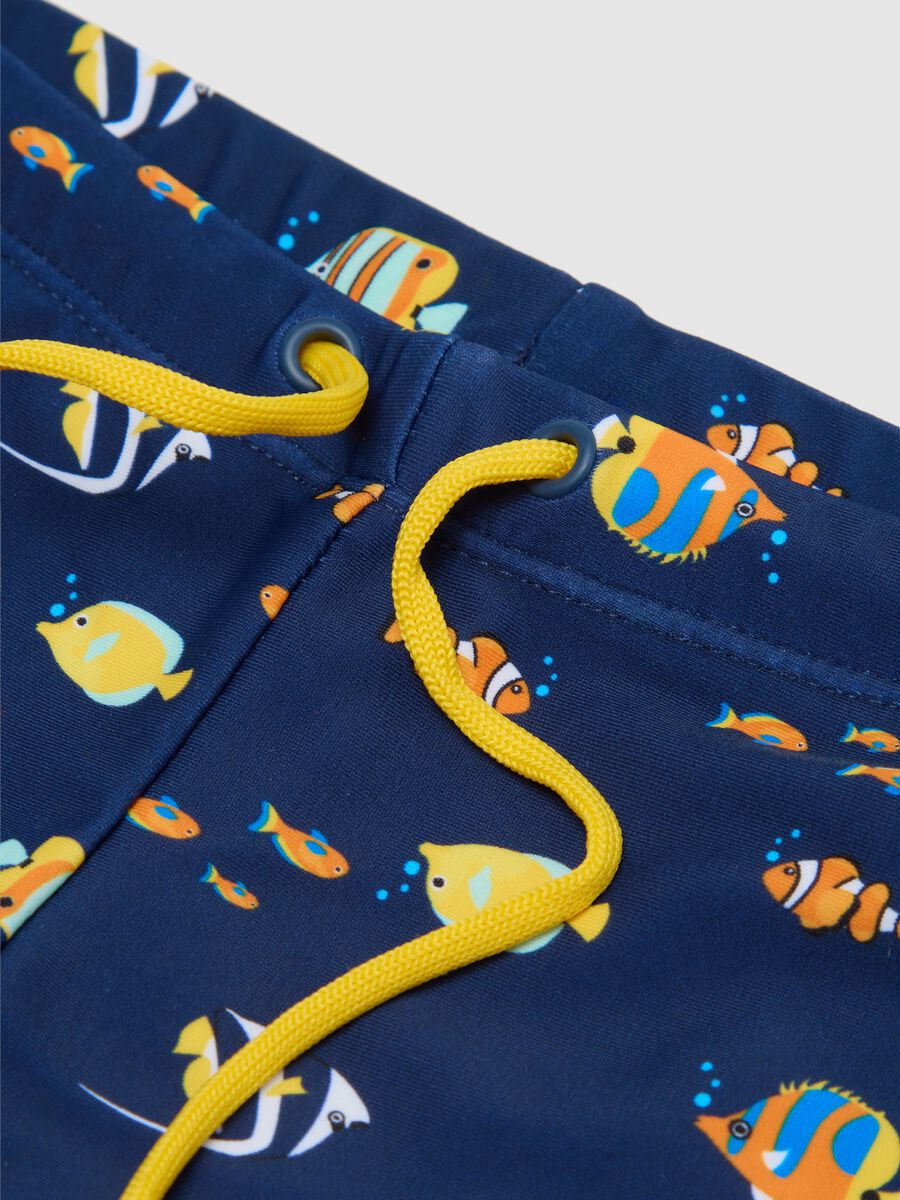 Blue beach boxers with fish print OVS Kids_2