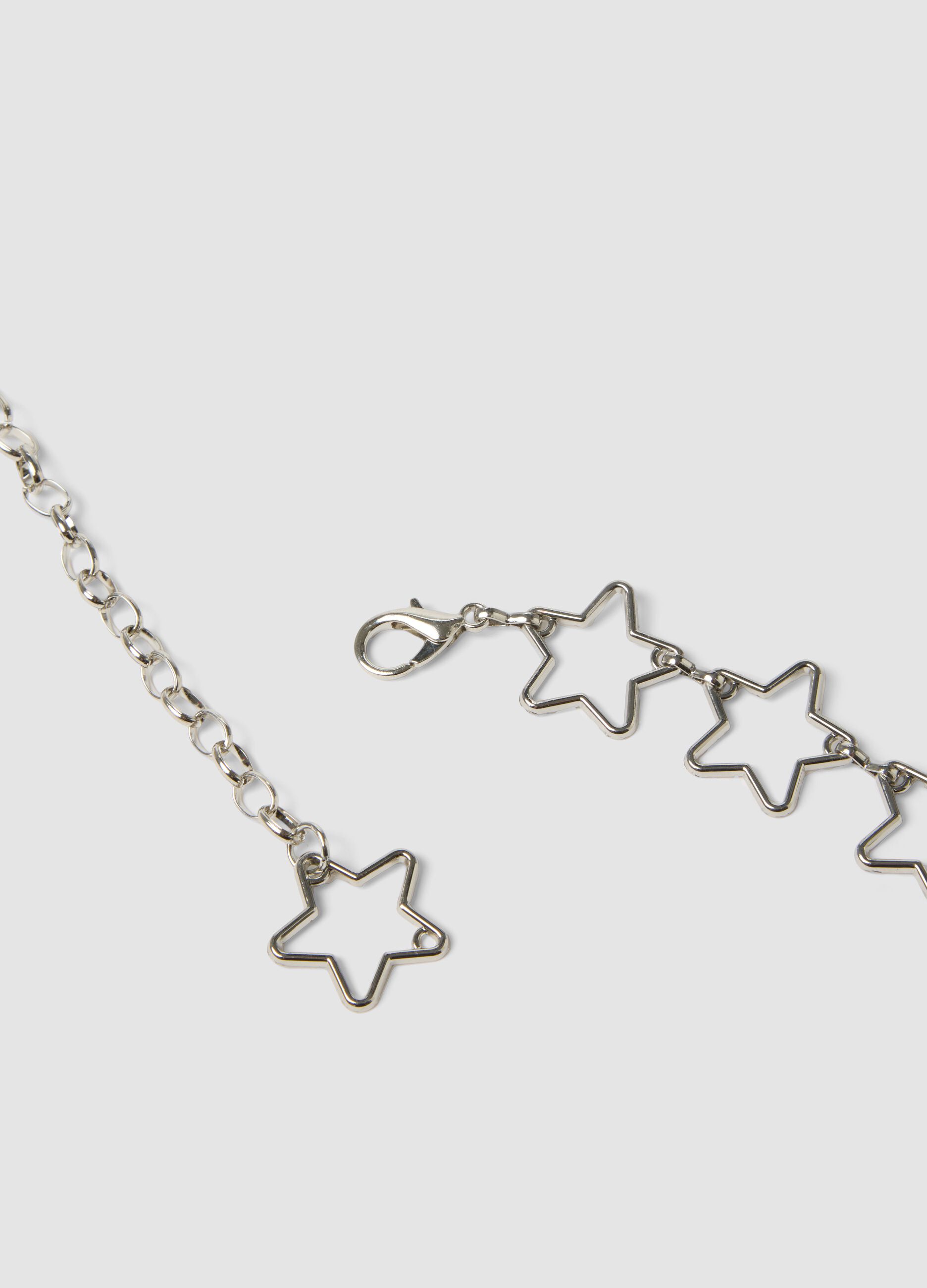 Silver belt with cut-out stars