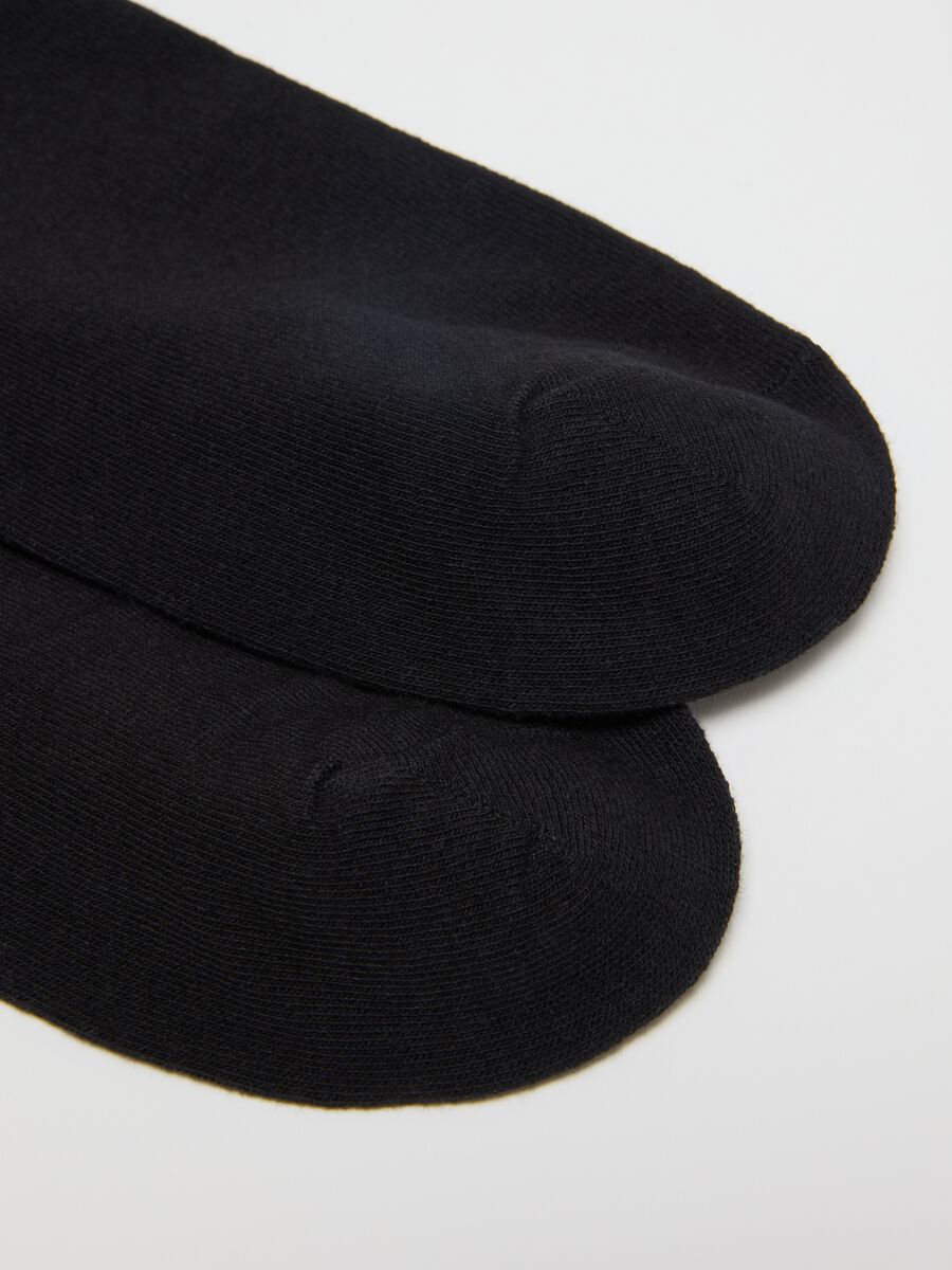 Multipack of black short cotton blend socks with regular fit_1