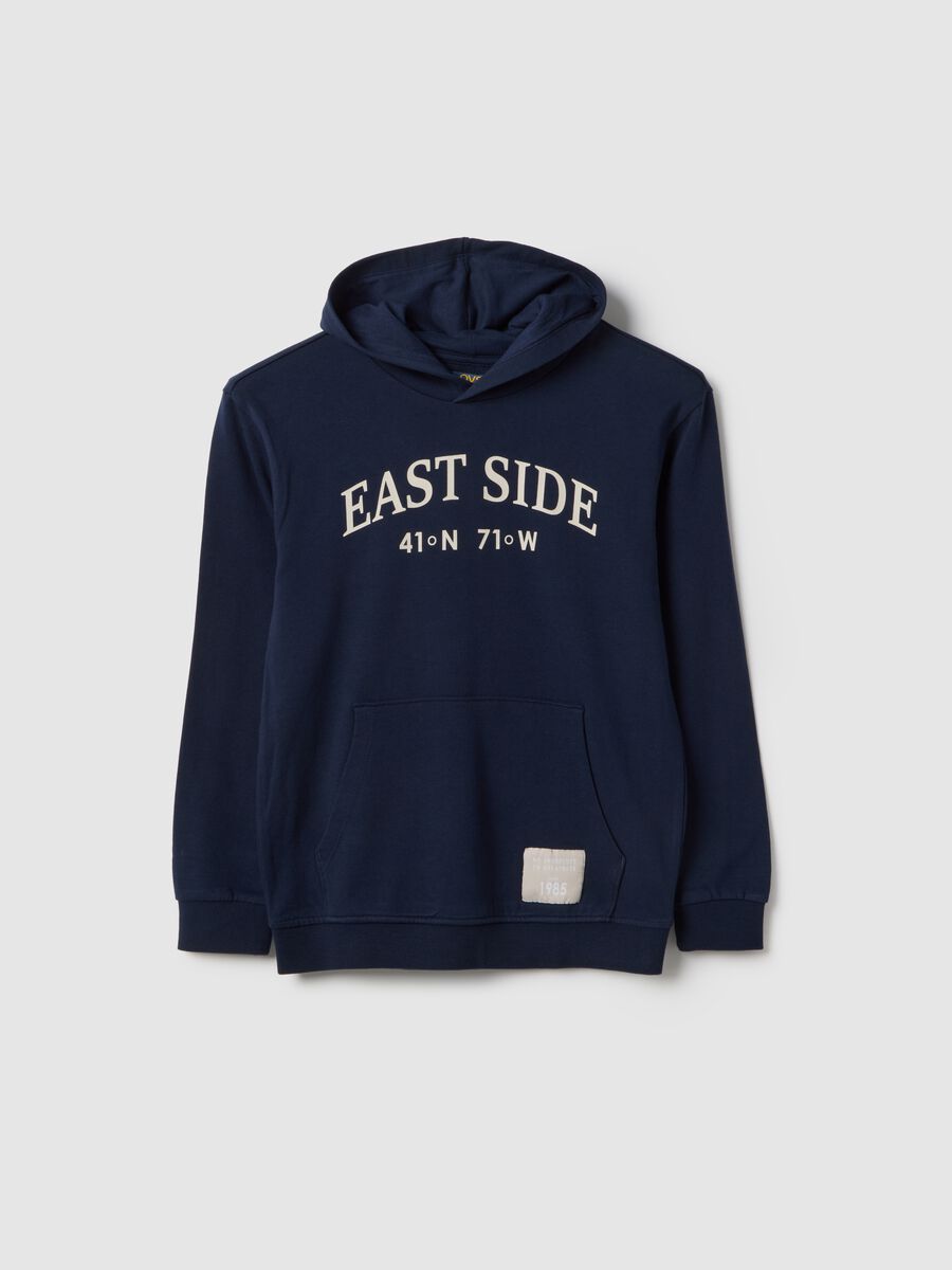 Blue Hooded Sweatshirt for Boys_3