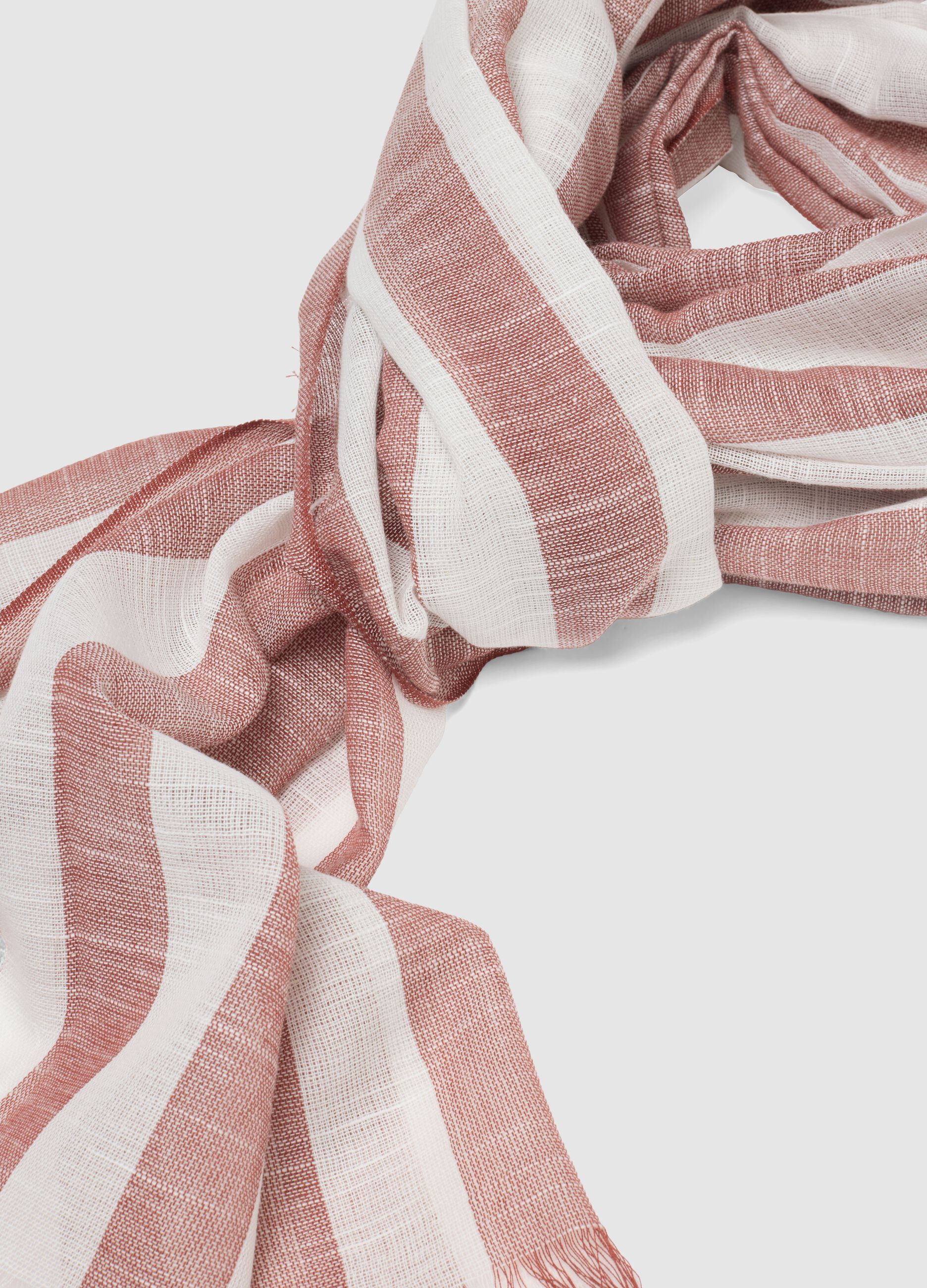 Pure cotton multicolour striped scarf