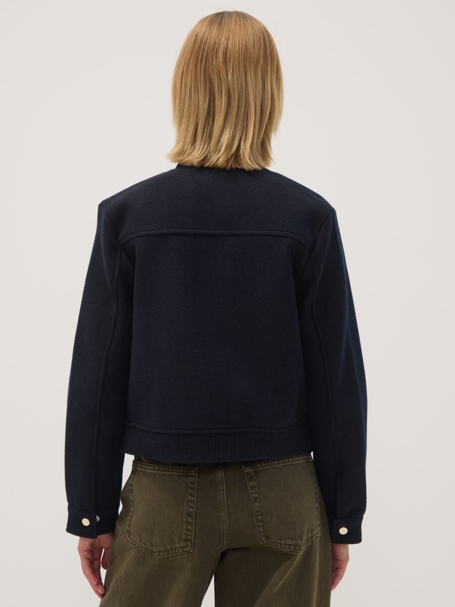 Giacca blu navy regular fit con zip_3