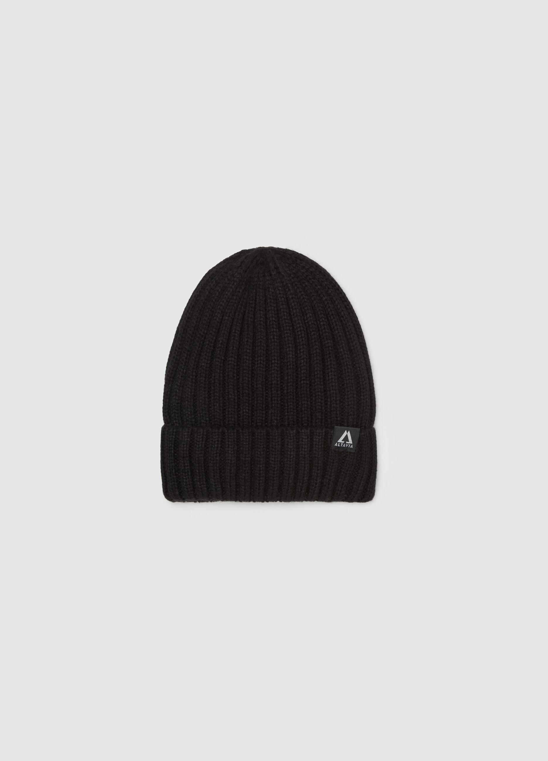 Altavia ribbed thermal hat with fold
