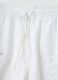 White pure cotton shorts with elasticated waistband_5