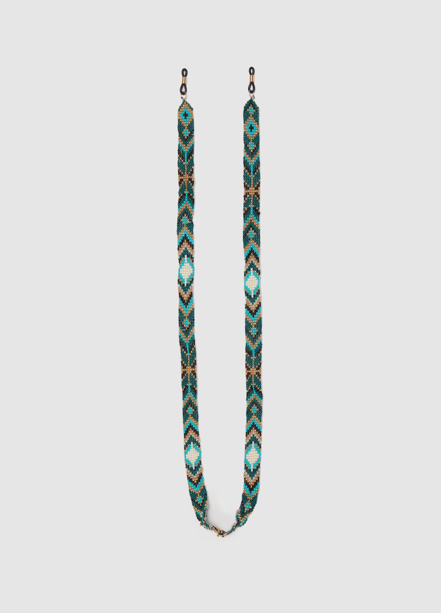 Glasses chain with ethnic-motif beads
