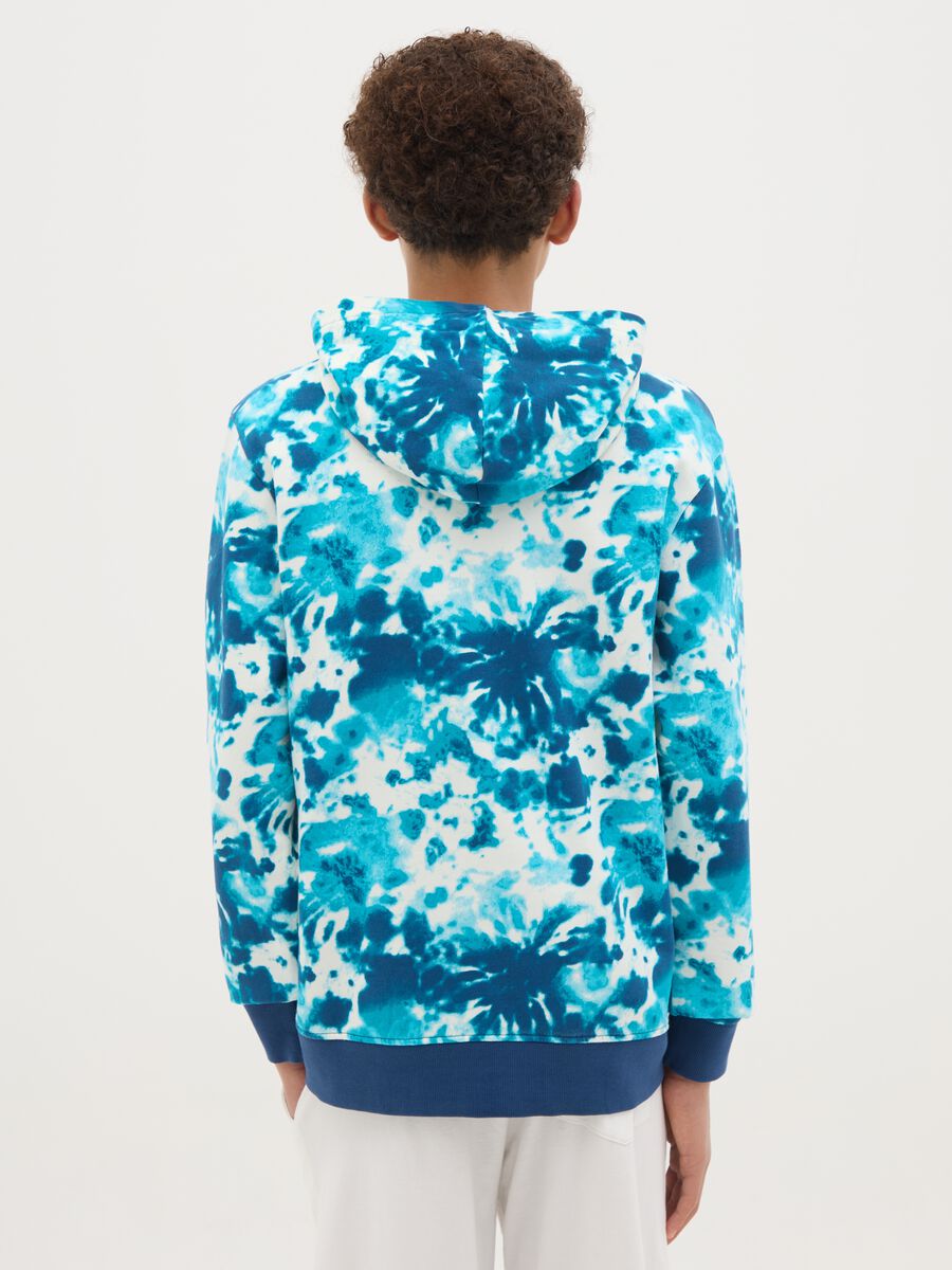 Tie Dye sweatshirt in French terry with hood_2