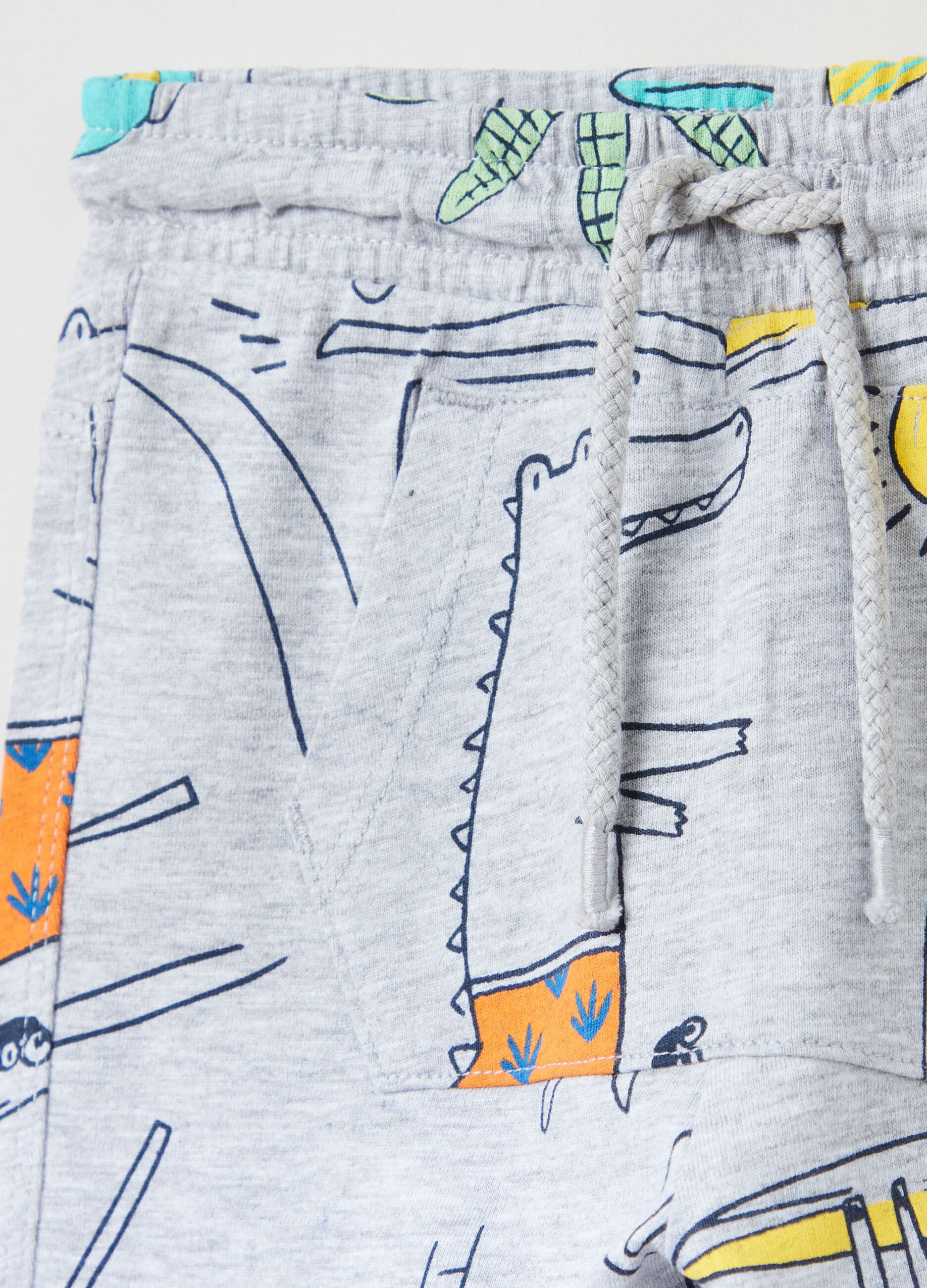 Shorts in cotone leggero con coulisse_2