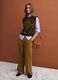 Beige stretch-viscose straight-fit trousers_0