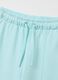 Sky blue wide leg jogger trousers for girls in pure cotton_2