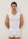White pure cotton regular fit vest with wide straps_0