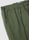 Women's Green Stretch Cotton Regular Fit Trousers_5
