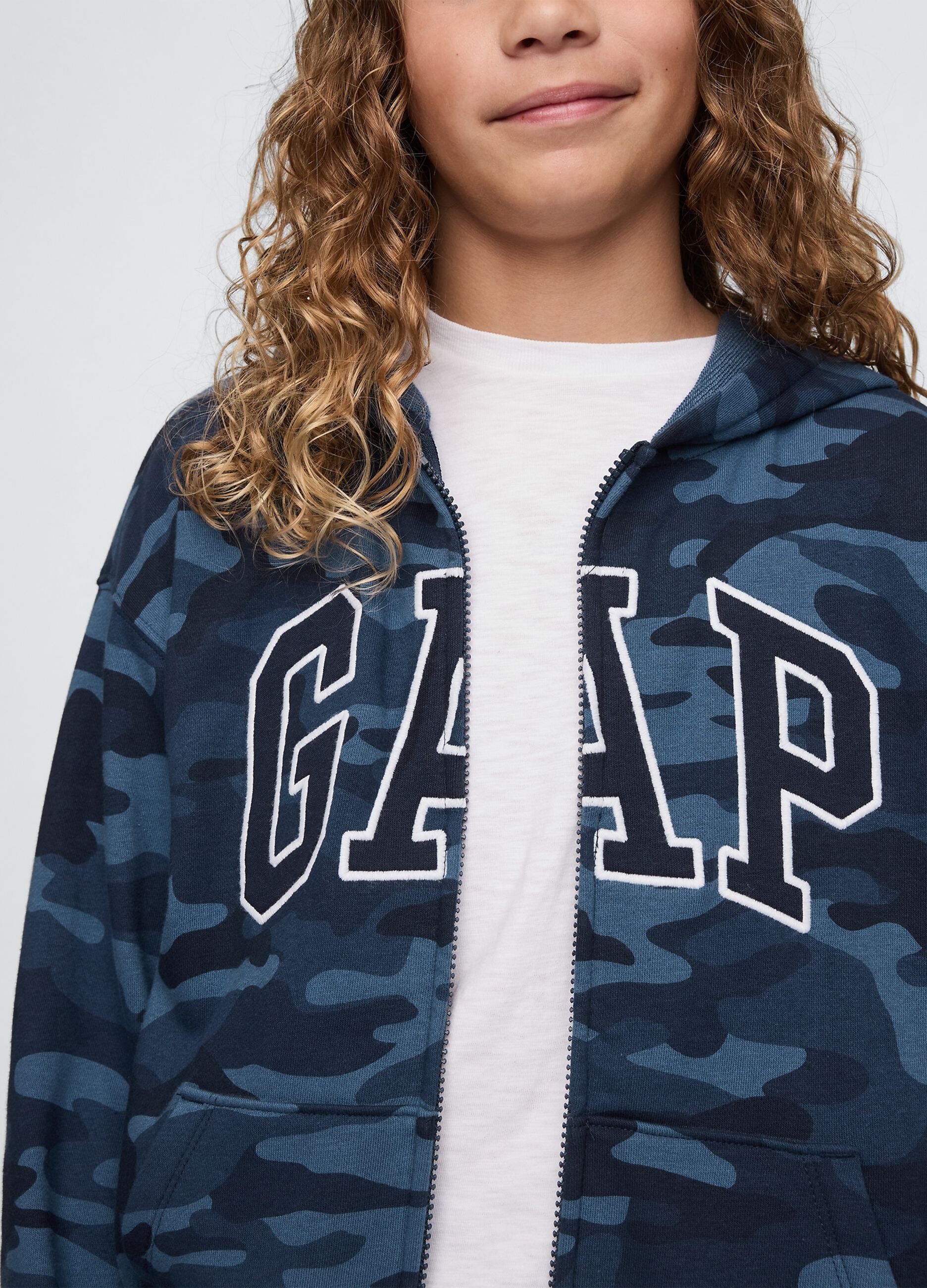 Cotton-blend full-zip hoodie