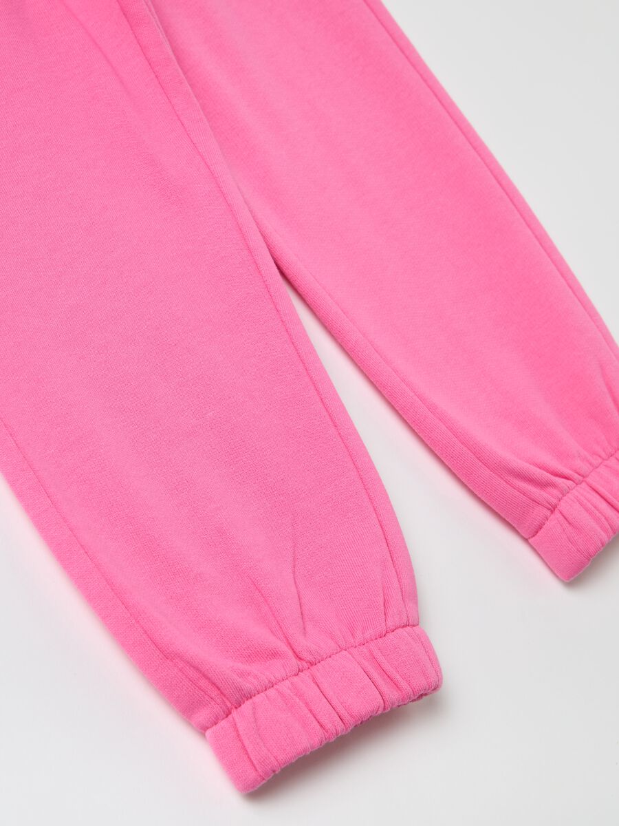 Joggers with elasticated trims and star print_3