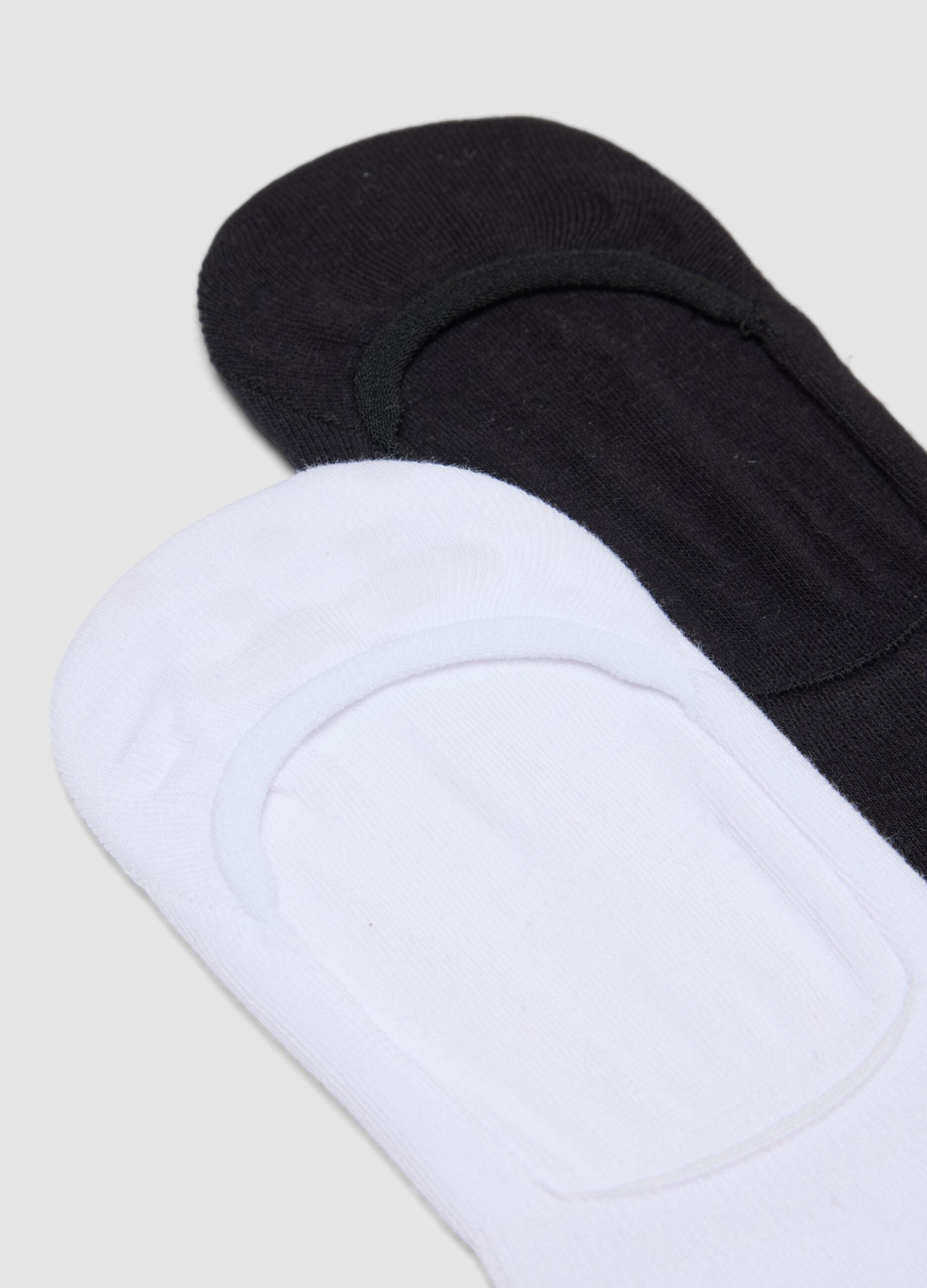 2-pack of multicolour invisible socks in stretch cotton blend